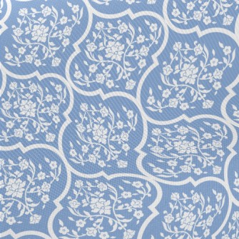 Blue And White Porcelain-like  Midweight Cotton Poplin