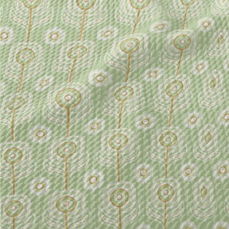 Abstract Floral Geometric Figu Birdseye Piqué