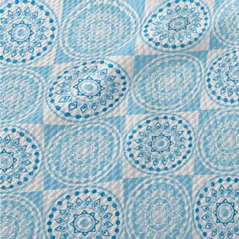 Light Blue Mandala Birdseye Piqué