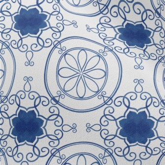 Blue Beautiful Tile Texture Chiffon