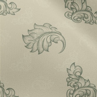 Baroque Botanical Geometric Pa Chiffon