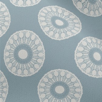 Retro Blue Complex Circle Chiffon