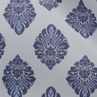 Victorian Blue Damask Chiffon