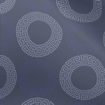 Greek Abstract Circular Geomet Chiffon