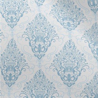 Intricate Blue Damask Chiffon