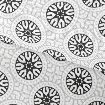 Monochrome Circular Mandala Waterproof Oxford