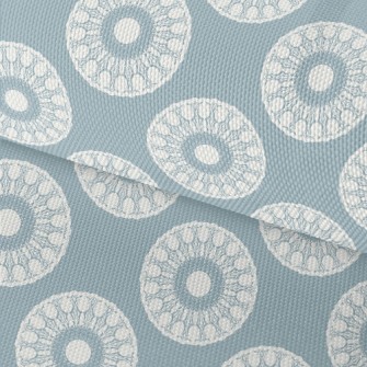 Retro Blue Complex Circle Waterproof Oxford