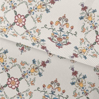 Colorful Retro Floral Geometri Waterproof Oxford
