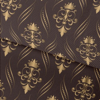 Gold Three-dimensional Floral  Waterproof Oxford