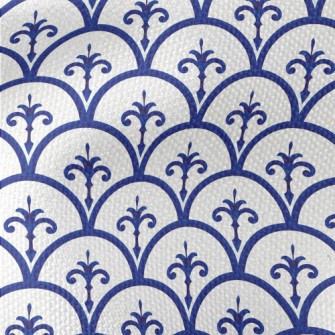 Blue Ceramic Pattern Waterproof Canvas