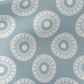 Retro Blue Complex Circle Waterproof Canvas