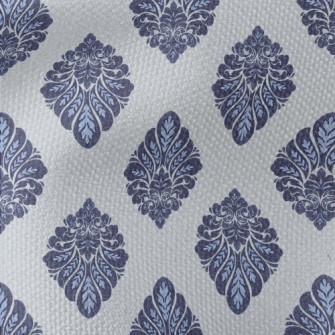 Victorian Blue Damask Waterproof Canvas
