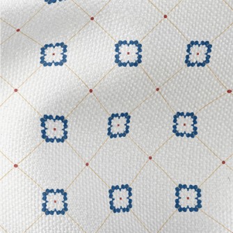 Blue Colored Tile Texture Waterproof Canvas