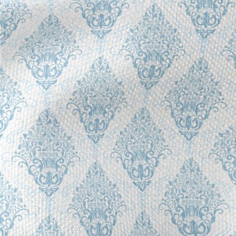 Intricate Blue Damask Waterproof Canvas