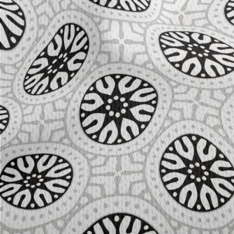 Monochrome Circular Mandala Athletic Mesh Flat Back