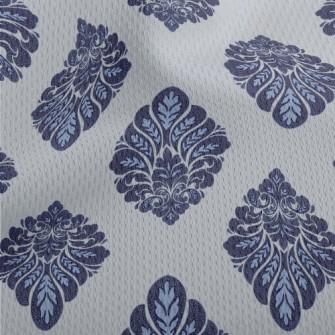 Victorian Blue Damask Athletic Mesh Flat Back