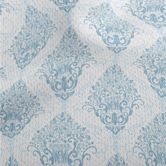 Intricate Blue Damask Athletic Mesh Flat Back