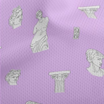 Greek Sculptures And Columns Athletic Mesh Flat Back