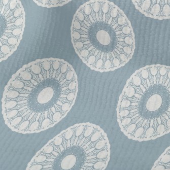 Retro Blue Complex Circle Terry