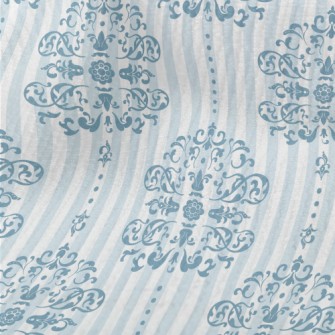 Royal Blue And White Damask Terry