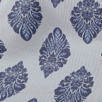 Victorian Blue Damask Terry