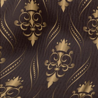 Gold Three-dimensional Floral  Terry