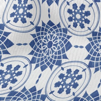 Blue Tile Flower Terry