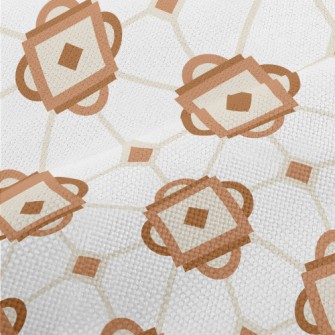 Geometric Retro Mosaic Performance Linen