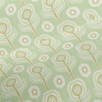 Abstract Floral Geometric Figu Performance Linen