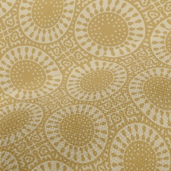 Golden Beautiful Flower Performance Linen