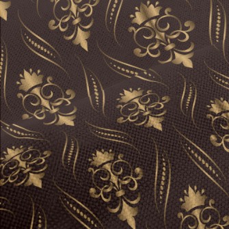 Gold Three-dimensional Floral  Performance Linen