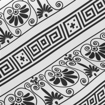 Black Ethnic Stripes Twill