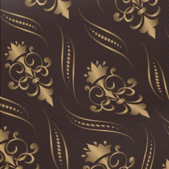 Gold Three-dimensional Floral  Twill
