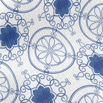Blue Beautiful Tile Texture Standard Corduroy
