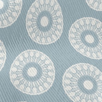 Retro Blue Complex Circle Standard Corduroy