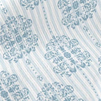 Royal Blue And White Damask Standard Corduroy