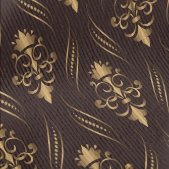 Gold Three-dimensional Floral  Standard Corduroy