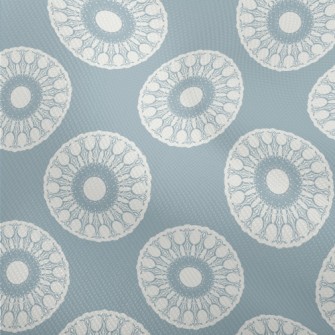 Retro Blue Complex Circle Dobby