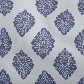 Victorian Blue Damask Dobby