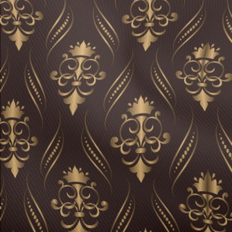 Gold Three-dimensional Floral  Dobby
