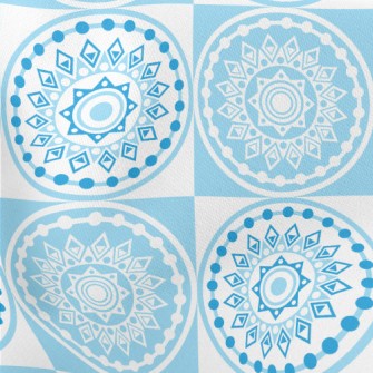 Light Blue Mandala Stretch Ponte
