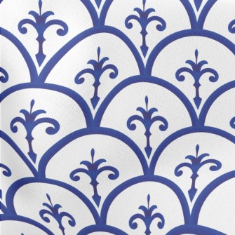 Blue Ceramic Pattern Stretch Ponte