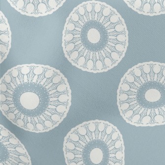 Retro Blue Complex Circle Stretch Ponte