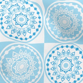 Light Blue Mandala Micro Fleece