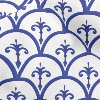 Blue Ceramic Pattern Micro Fleece