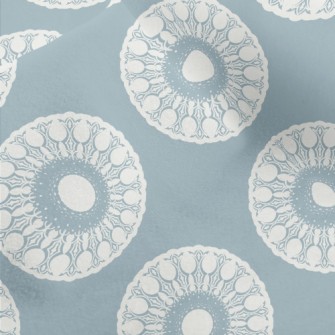 Retro Blue Complex Circle Micro Fleece