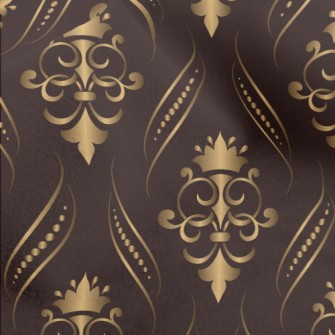 Gold Three-dimensional Floral  Micro Fleece