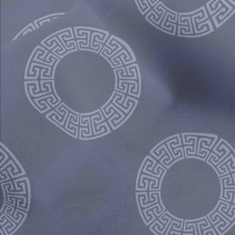 Greek Abstract Circular Geomet Micro Fleece