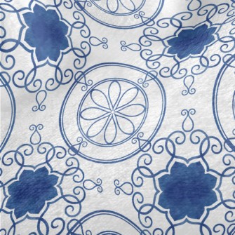 Blue Beautiful Tile Texture Minky