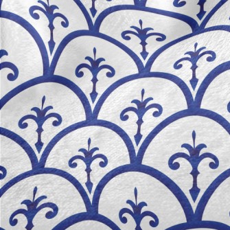 Blue Ceramic Pattern Minky